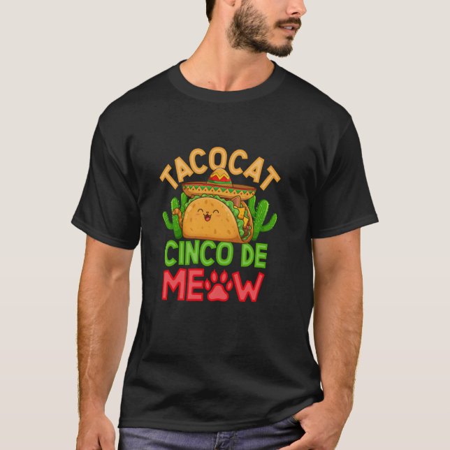 Camiseta Tacocat Cinco De Meow Festival Vibes (Frente)