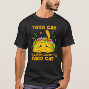 Camiseta Tacocat Escrito ao Contrário é Taco Cat Para Cino