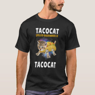 Camiseta Tacocat Escrito ao Contrário É Taco cat Tee Cat E