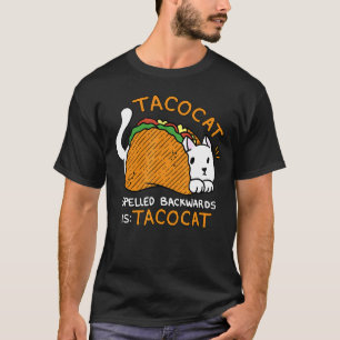 Camiseta Tacocat Escrito ao Contrário é Tacocat Gato