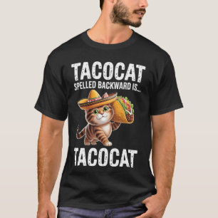 Camiseta Tacocat Escrito ao Contrário é Tacocat Gato Divert