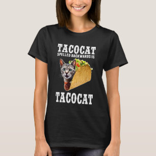 Camiseta Tacocat Escrito ao Contrário é Tacocat Gatos Diver