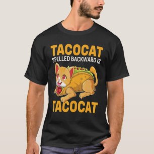 Camiseta Tacocat escrito ao contrário é Tacocat para Gato E