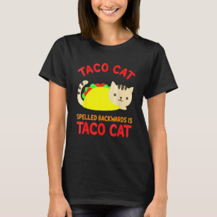 Camiseta Tacocat Escrito ao Contrário É Tacocat Taco Cat