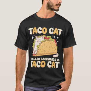Camiseta Tacocat Escrito ao Contrário Taco Cat Mexicano