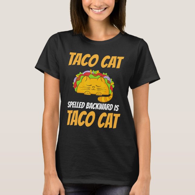 Camiseta Tacocat Ortografado Para Trás É Taco Cat 1 (Frente)