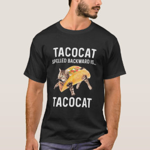 Camiseta Tacocat Ortografado Para Trás É Tacocat - Amor Cat