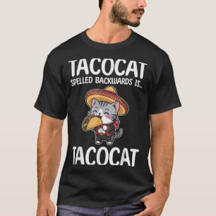 Camiseta Tacocat Ortografado Para Trás É Tacocat Cat E Taco