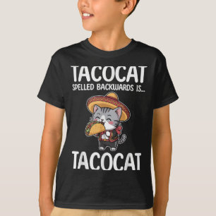 Camiseta Tacocat Ortografado Para Trás É Tacocat Cat E Taco