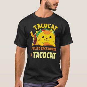 Camiseta Tacocat Ortografado Para Trás É Tacocat Cat E Taco