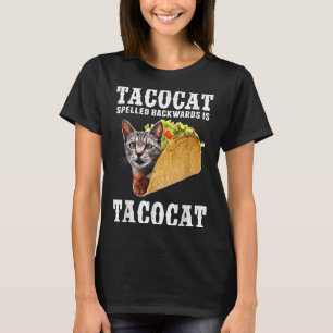 Camiseta Tacocat Ortografado Para Trás É Tacocat Funny Cat