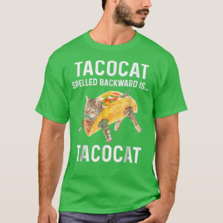 Camiseta Tacocat Ortografado Para Trás É Tacocat Love Cat E