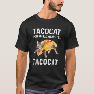 Camiseta Tacocat Ortografado Para Trás É Tacocat Love Cat E