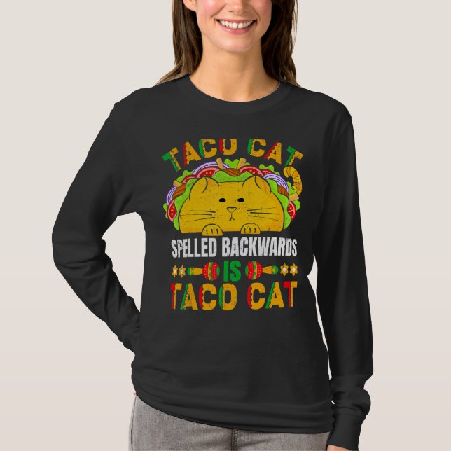 Camiseta Tacocat Ortografado Para Trás É Tacocat Para Taco  (Frente)