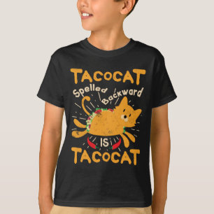 Camiseta Tacocat soletrou para trás o Taco do gato de Cinco