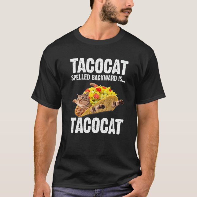 Camiseta Tacocat Spelled Backward Is Tacocat Love Cat And T (Frente)