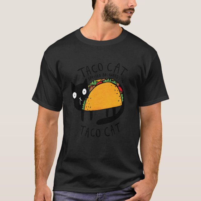 Camiseta Tacocat Spelled Backwards Funny Taco Cat Cinco De  (Frente)