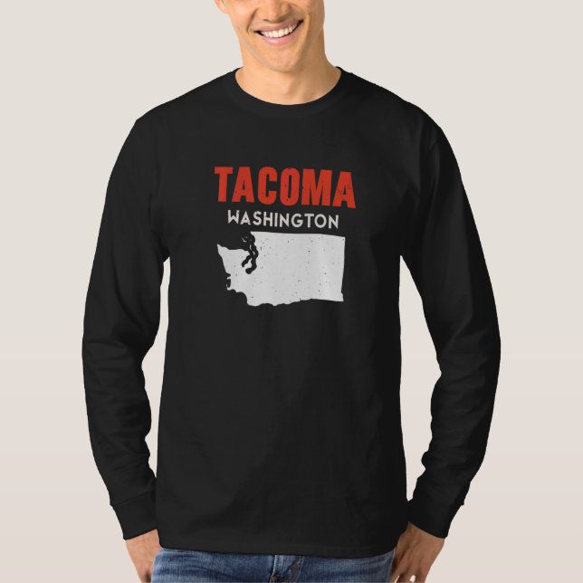 Camiseta Tacoma Washington USA State America Travel Washing (Frente)