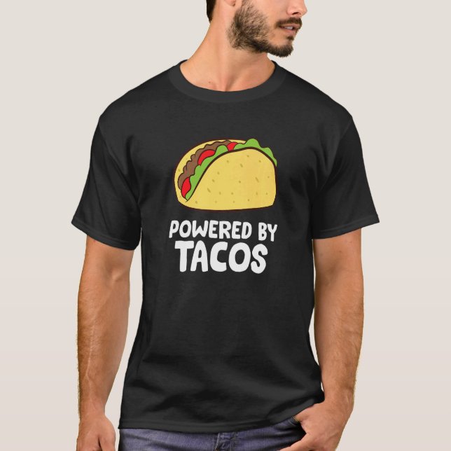 Camiseta Tacos Alimentados Por Tacos Cinco De Mayo, Comida  (Frente)