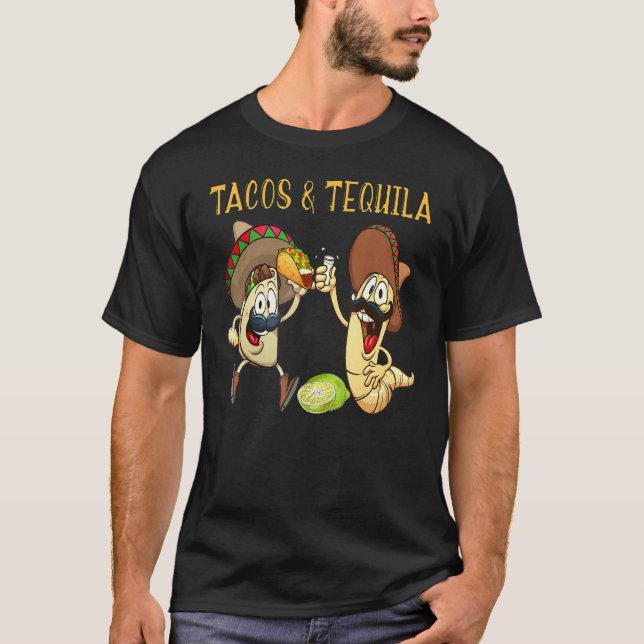 Camiseta Tacos And Tequila Patron Tequila Mens Tequila Haku (Frente)