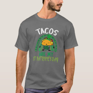 Camiseta Tacos Are My St Patrick's Day Rainbow Shamrock Tac