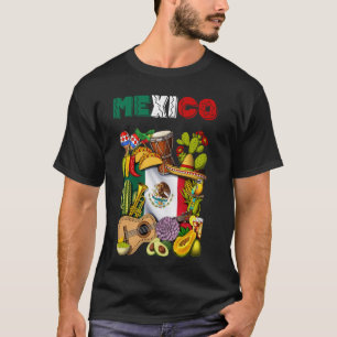 Camiseta Tacos Bandeira Mexicana Cacto Cinco de Maio Festa