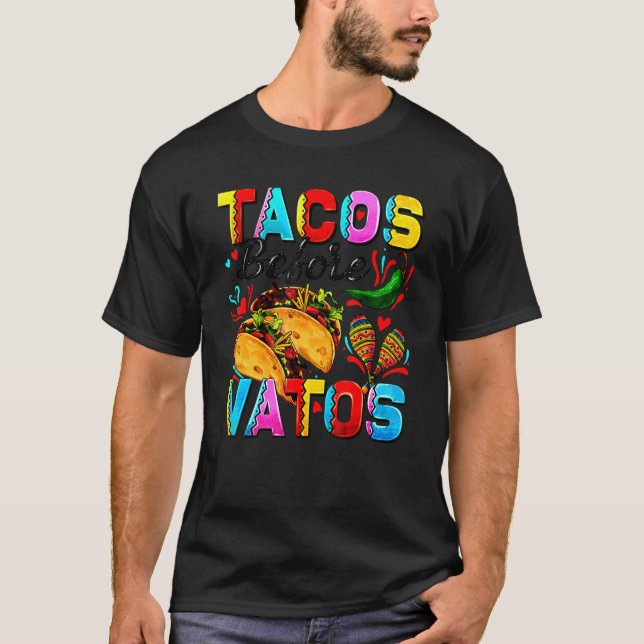 Camiseta Tacos Before Vatos Happy Valentine's Day (Frente)