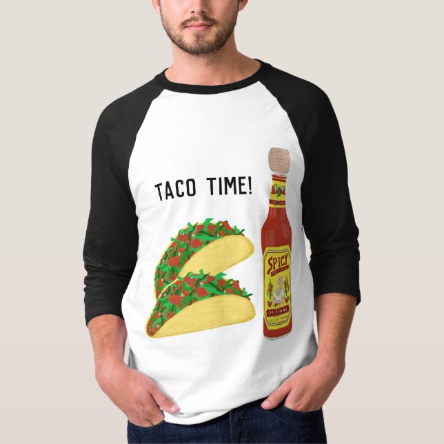 Camiseta Tacos bonitinhos, molho picante. (Frente)