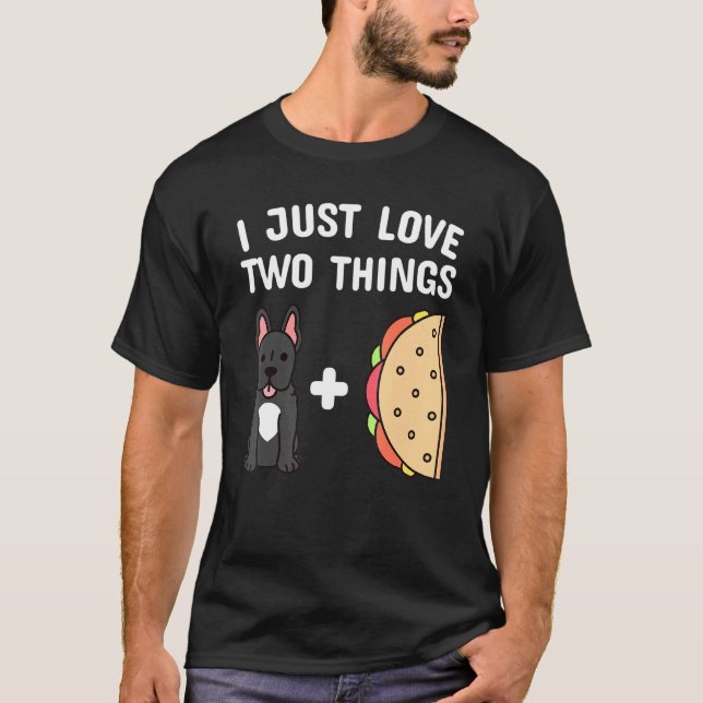 Camiseta Tacos Bulldog Francês Cachorro (Frente)