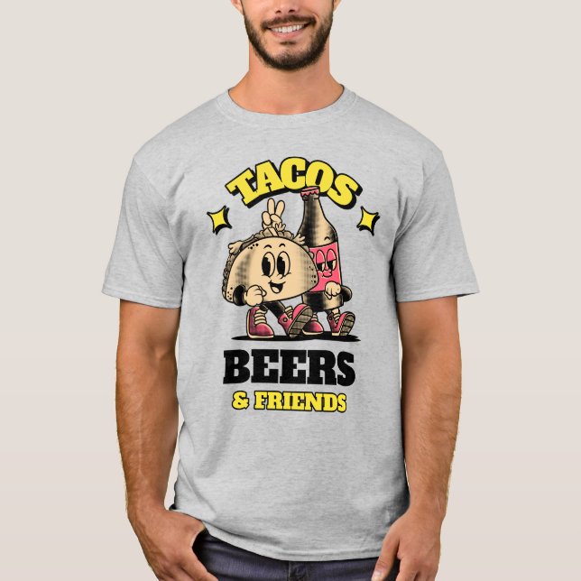 Camiseta Tacos, cervejas e amigos (Frente)