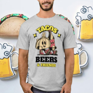 Camiseta Tacos, Cervejas e Amigos