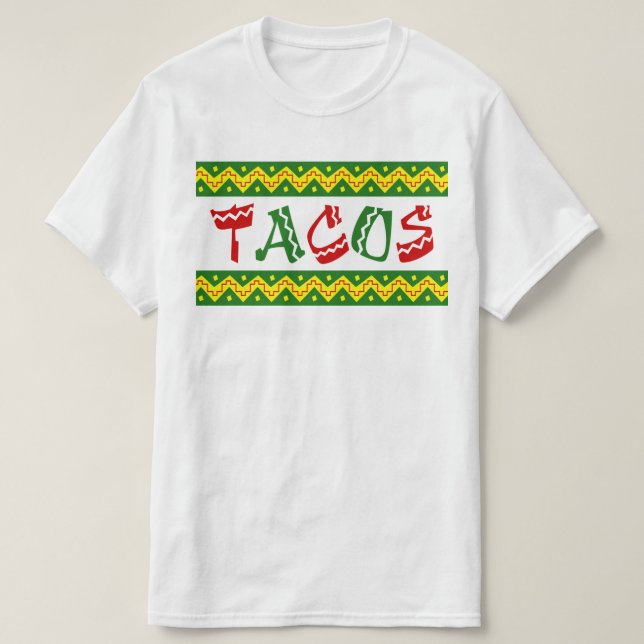 Camiseta tacos de arriba (Frente do Design)