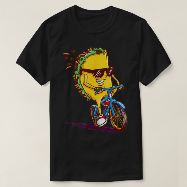 Camiseta Tacos de ciclismo para bicicleta de bicicleta masc (Frente do Design)