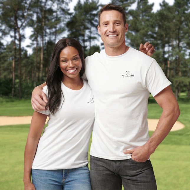 Camiseta Tacos de Golfe com Nome Personalizado Clássico (Classic Personalized Name Golf Clubs T-Shirt)
