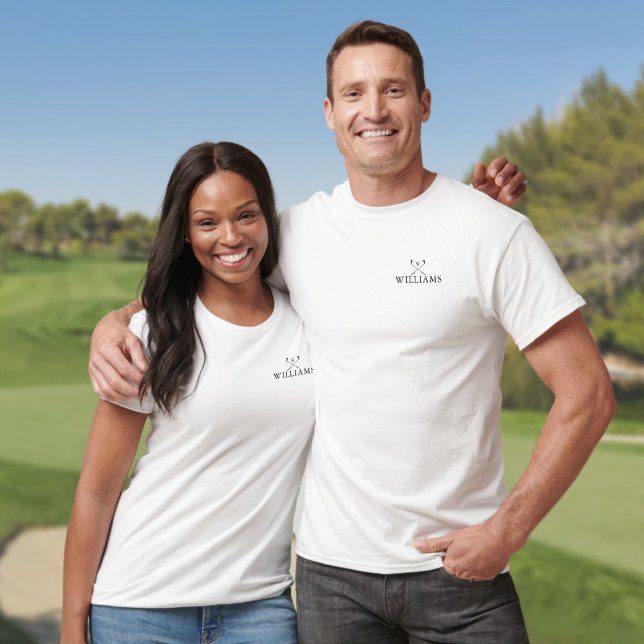 Camiseta Tacos de Golfe com Nome Personalizado Clássico (Classic Personalized Name Golf Clubs T-Shirt)