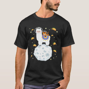 Camiseta Tacos de Lhama Montados por Gato Espacial