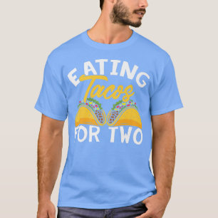 Camiseta Tacos Dois Bebê de Gravidez Meican Mãe Cinco de Ma