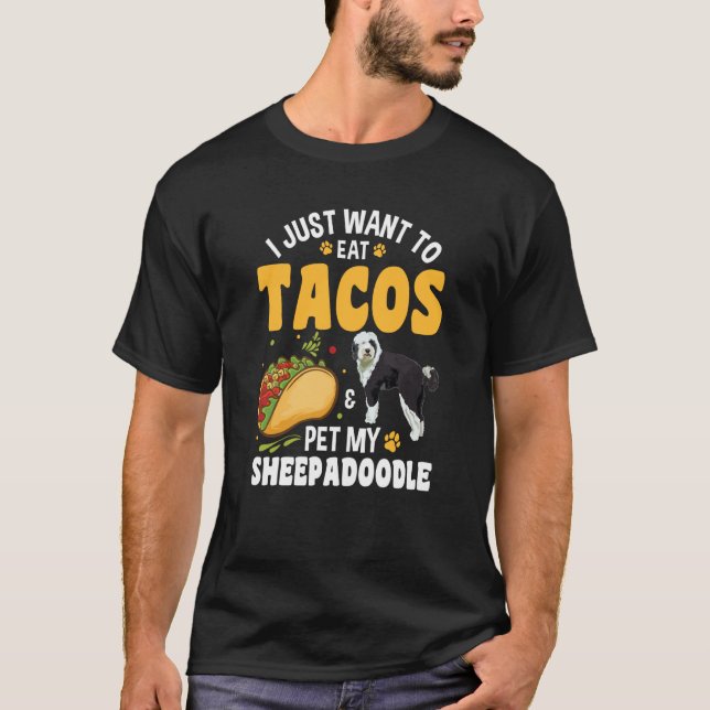 Camiseta Tacos Doodle Dog Sheepadoodle (Frente)