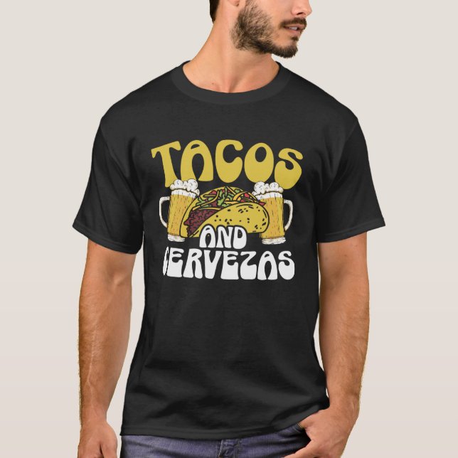 Camiseta Tacos E Cervezas Beer Beer Beer Beer Beer Cinco Me (Frente)