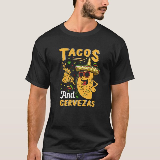 Camiseta Tacos E Cervezas Cinco De Mayo Taco Beer Lover (Frente)