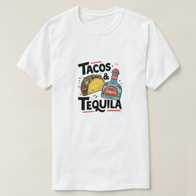 Camiseta Tacos e tequila (Frente do Design)