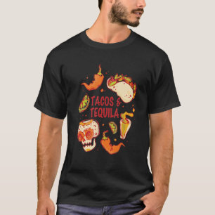 Camiseta Tacos e Tequila, a Comida mexicana e um Sug