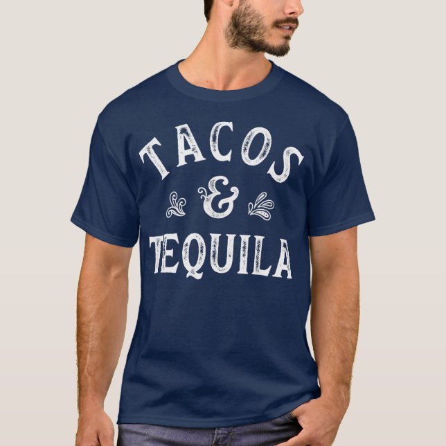 Camiseta Tacos E Tequila Cinco De Mayo Men Women (Frente)