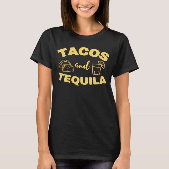 Camiseta Tacos e tequila feriado mexicano cinco de mayo dri (Frente)