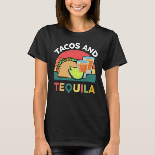 Camiseta Tacos E Tequila Homens Mulheres Comidas Mexicanas 