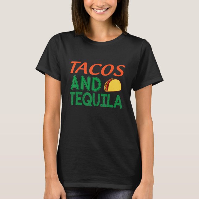 Camiseta Tacos E Tequila Mexicana Cinco De Mayo 1 No México (Frente)