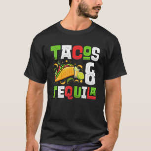 Camiseta Tacos E Tequila Nacho Média Dos Cinco Mexicanos De