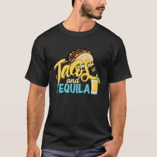 Camiseta Tacos E Tequila Para Homens Álcool De Bebendo