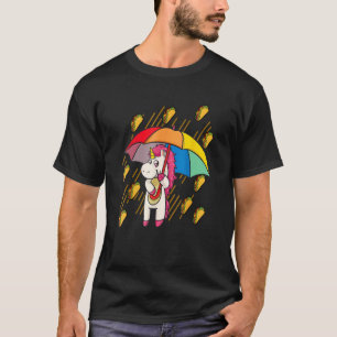 Camiseta Tacos em chuva Unicorn Umbrella Cinco De Mayo