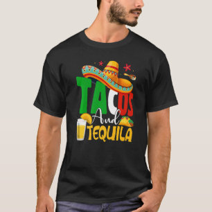 Camiseta Tacos engraçados e Tequila Margarita Sombrero Cinc